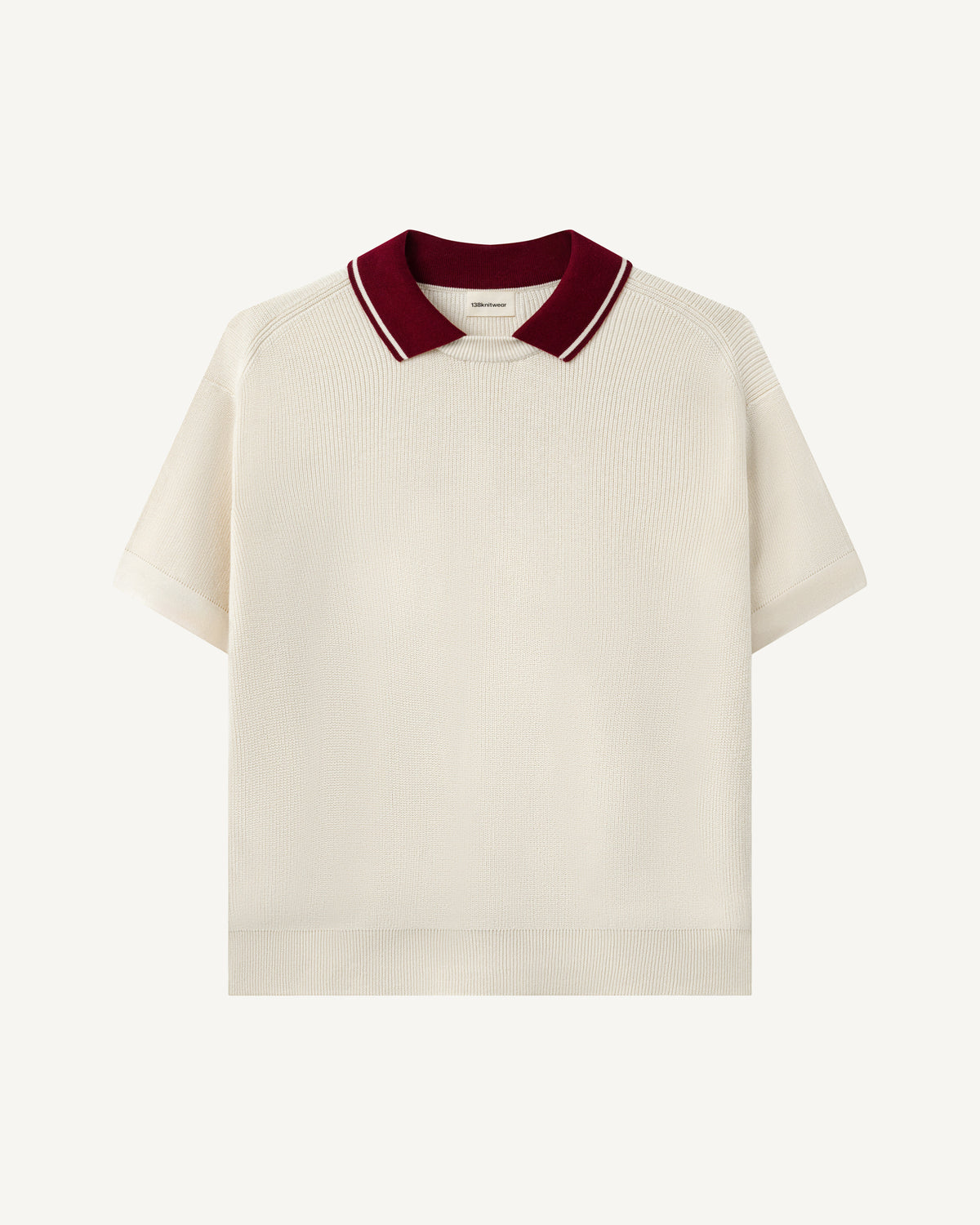 Layered Neck Knit Polo-1