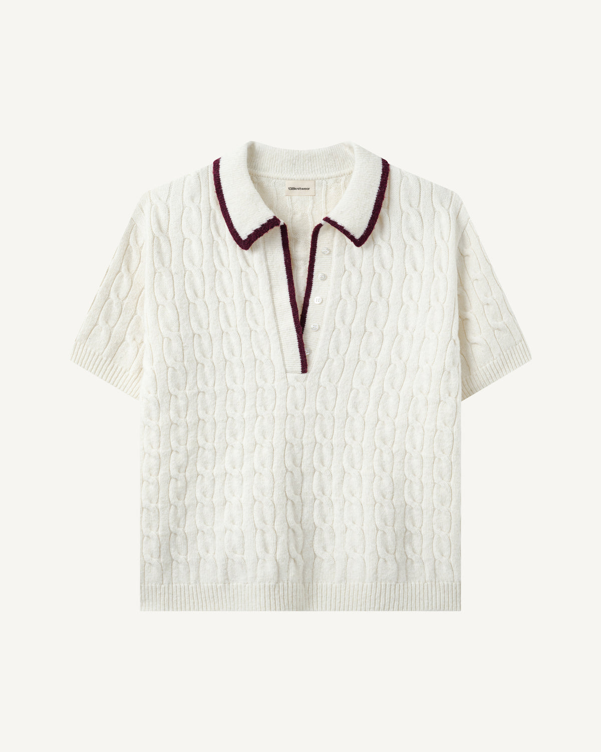Cable knit Polo-1