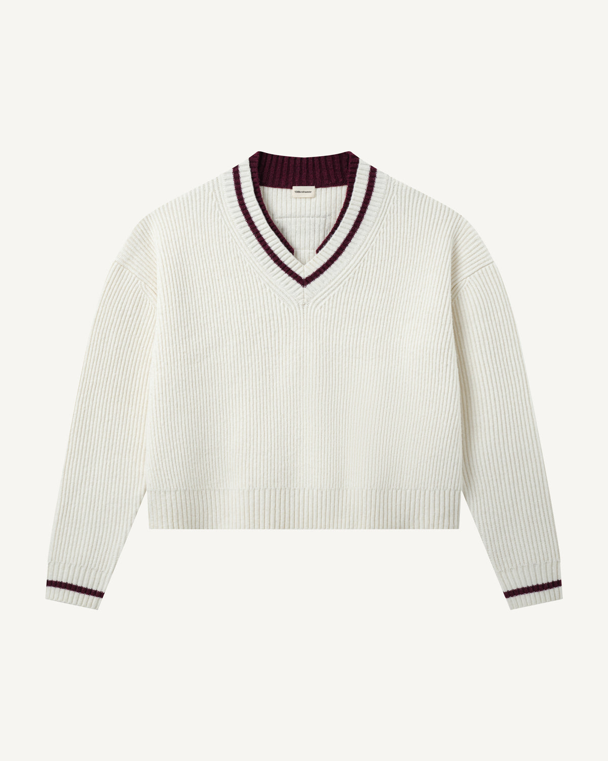 V-Neck Knit Sweater-5