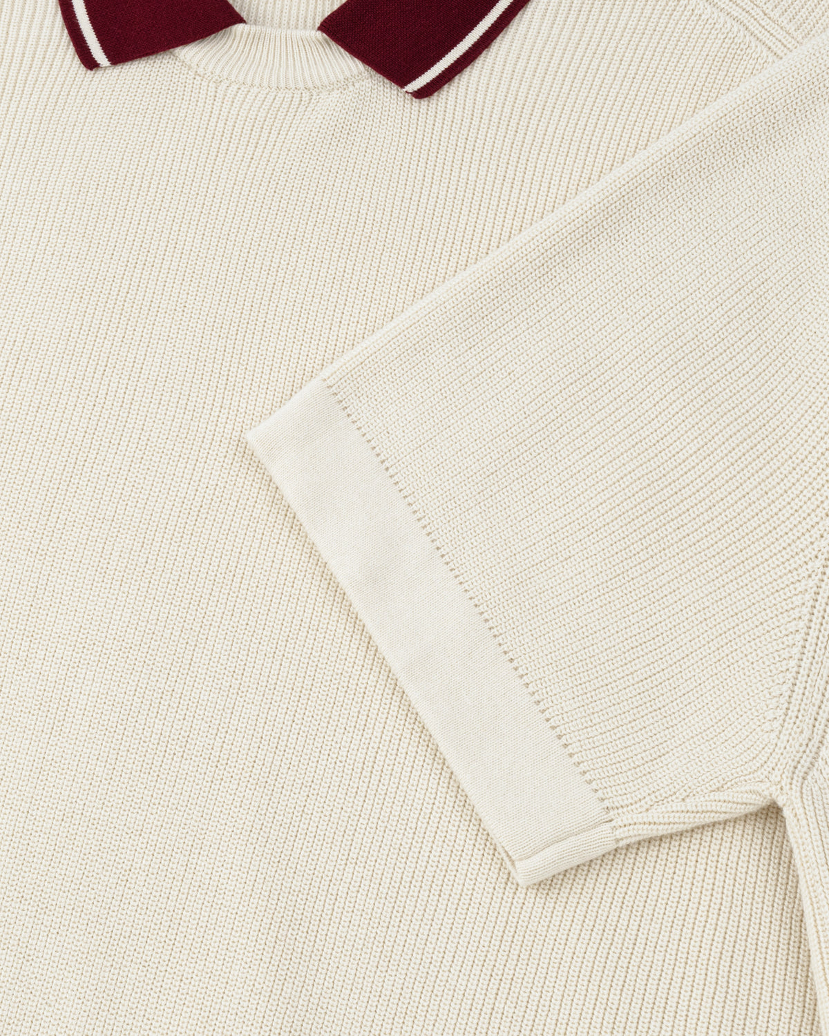 Layered Neck Knit Polo-4