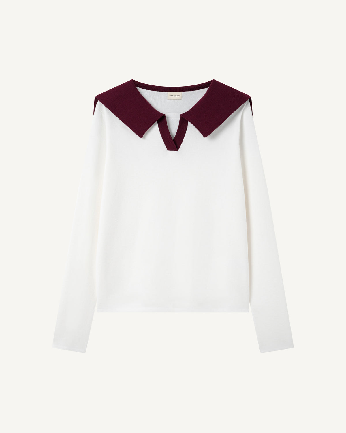 Sailor Collar Knit Long Sleeve-1
