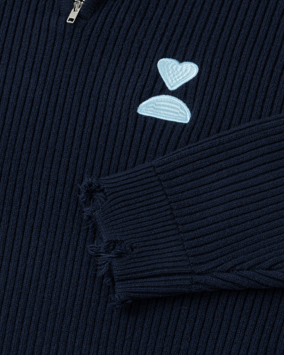 Half Knit Sweater Zip-5