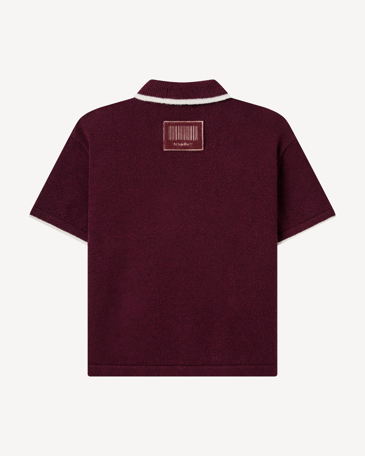 V-Neck Knit Polo T-shirt-2