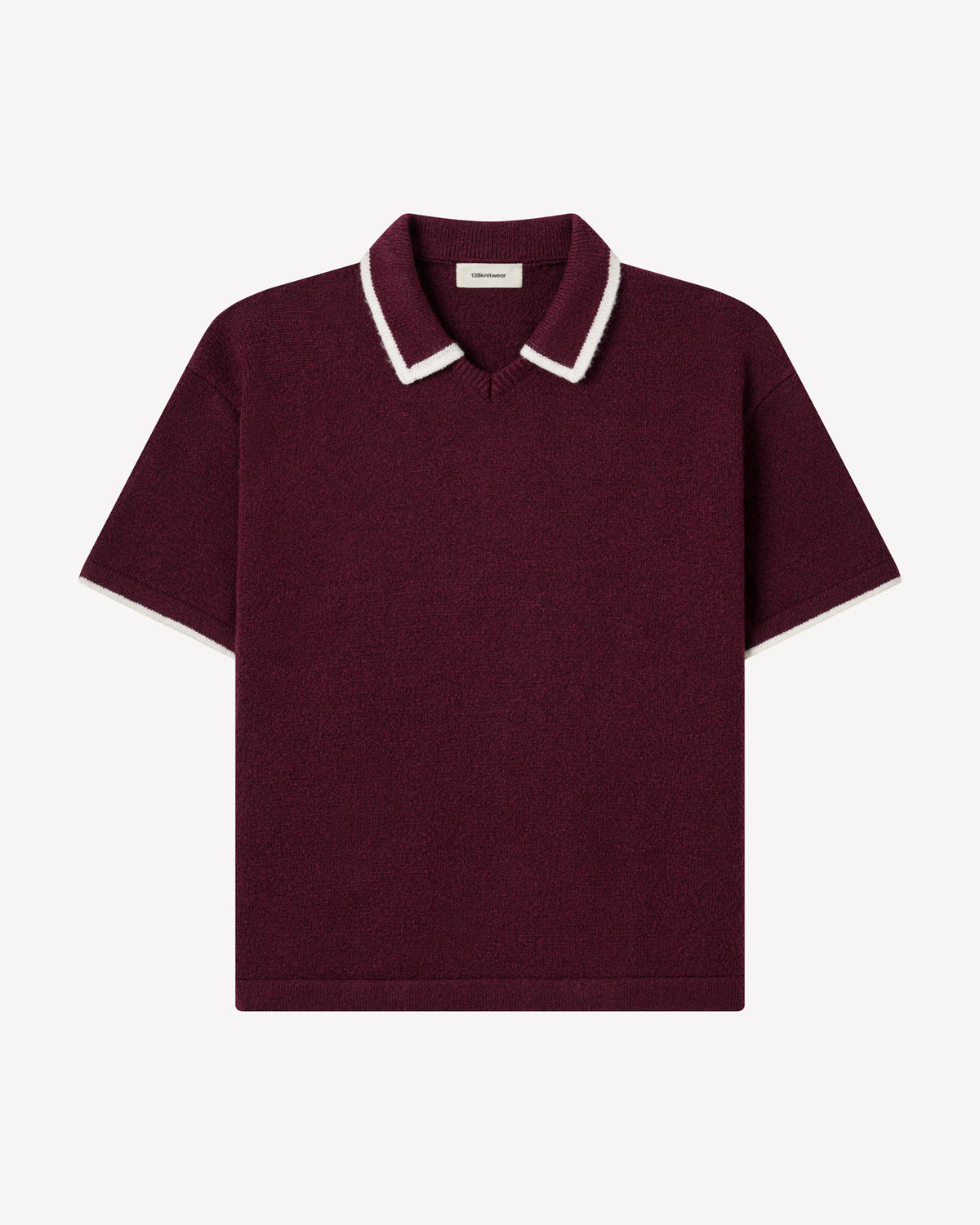 V-Neck Knit Polo T-shirt