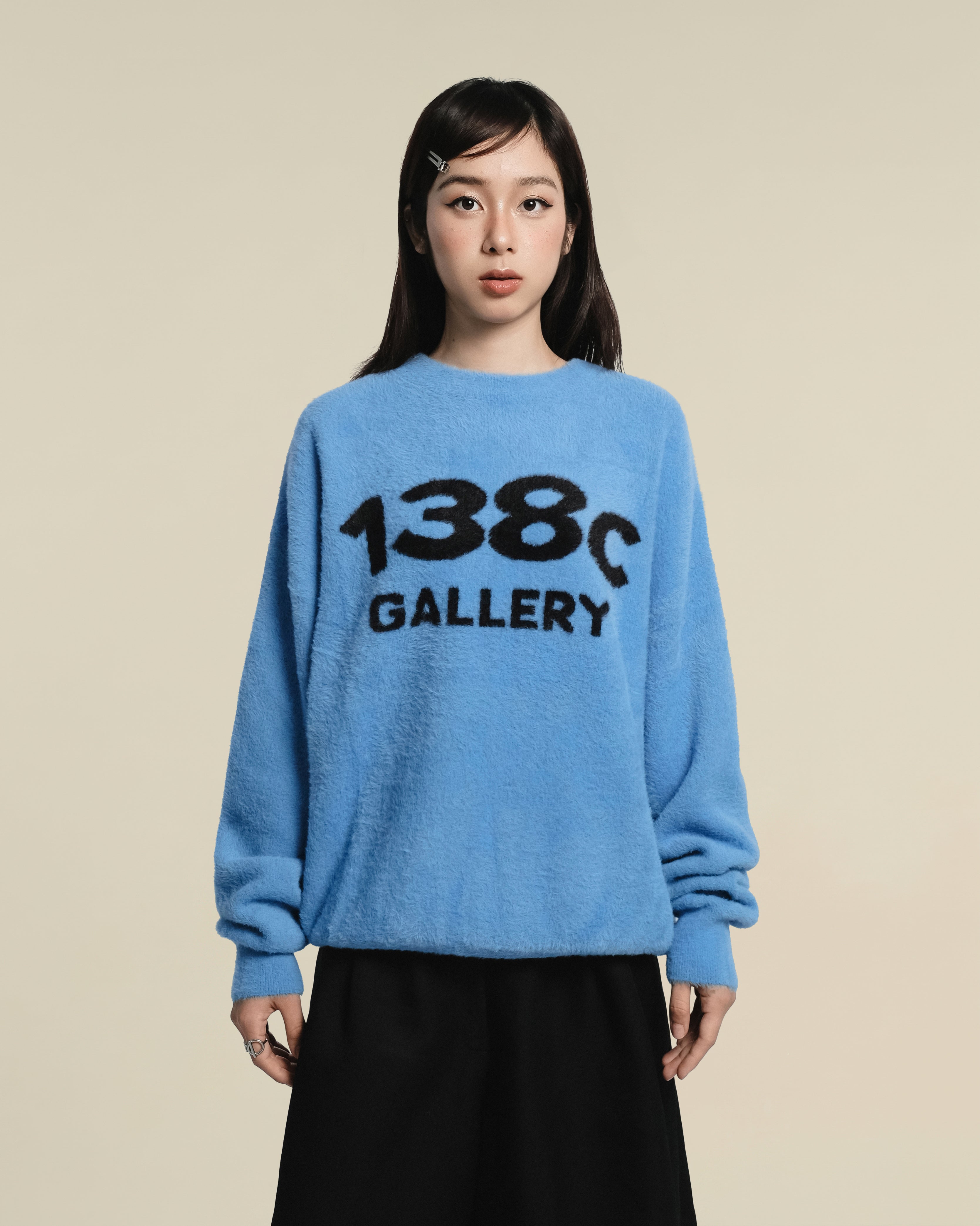 138knitwear / Love Knit Fuzzy Sweater-1