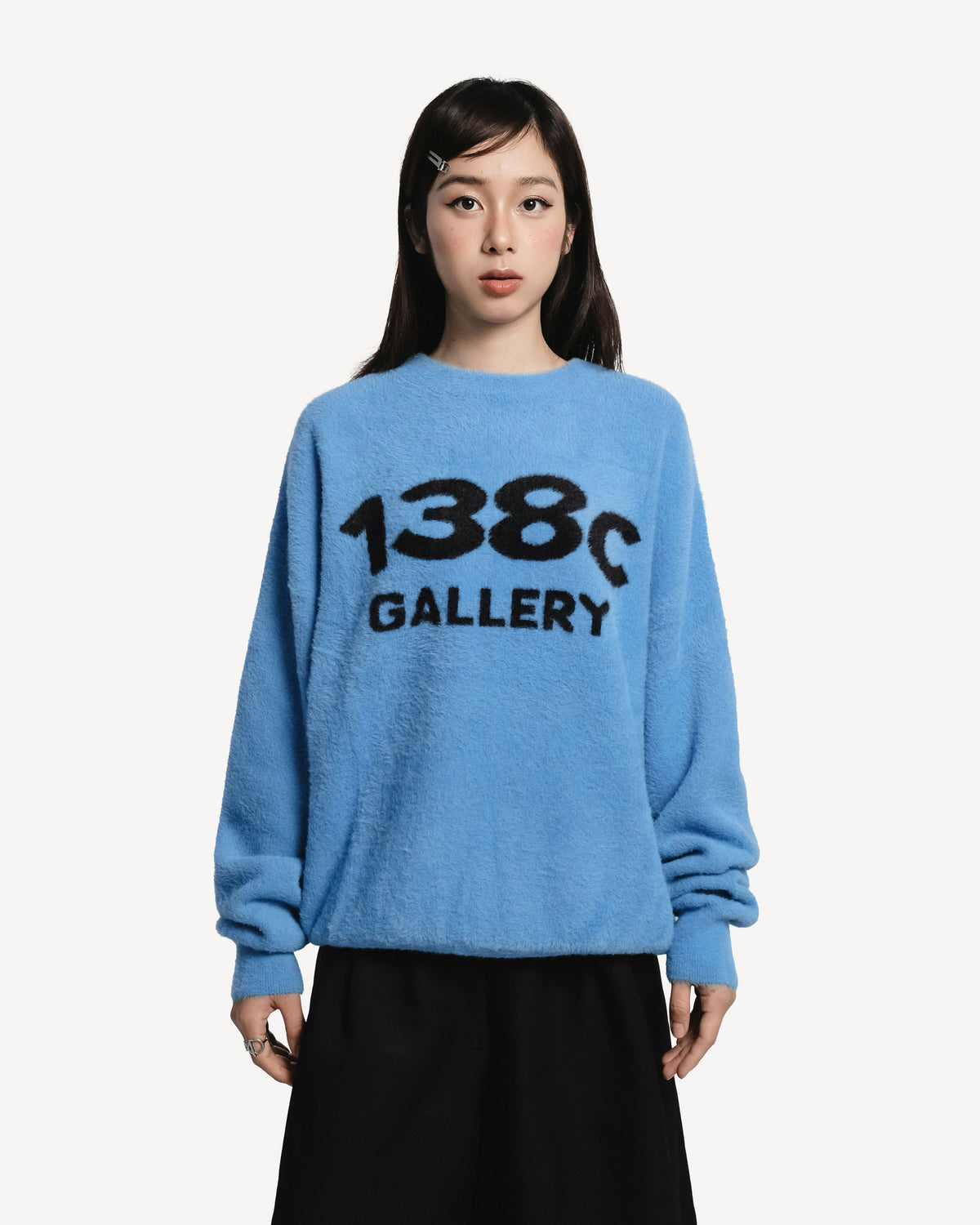 138knitwear / Love Knit Fuzzy Sweater-2