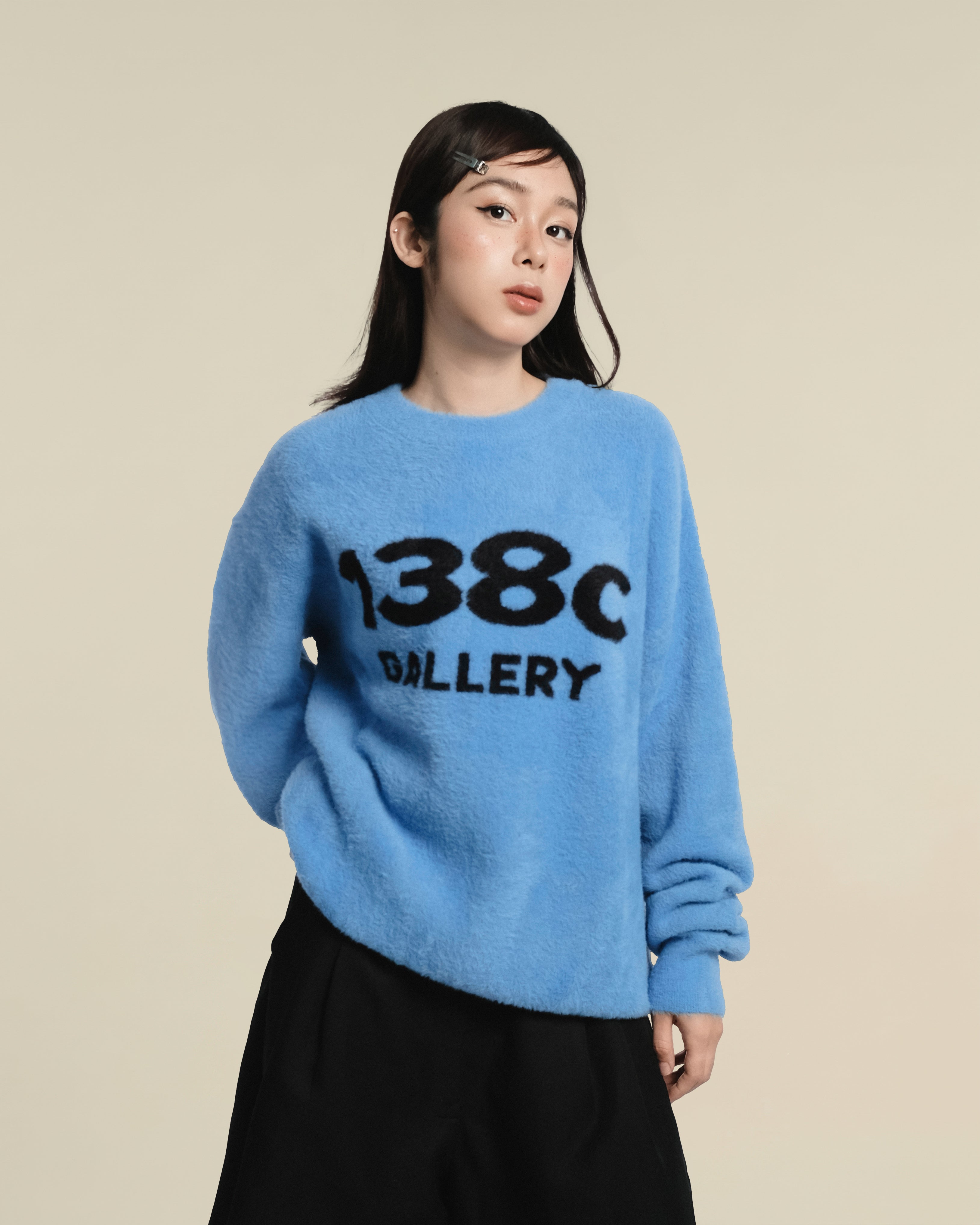 138knitwear / Love Knit Fuzzy Sweater-4