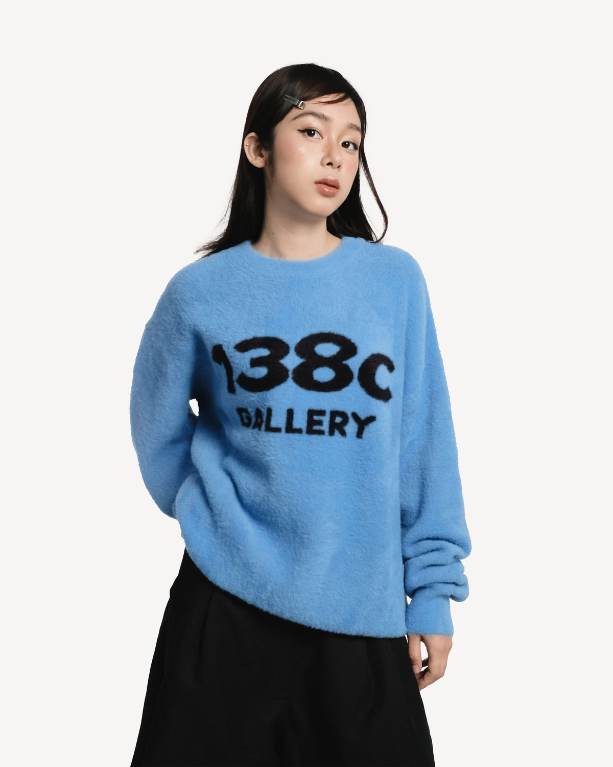 138knitwear / Love Knit Fuzzy Sweater-4
