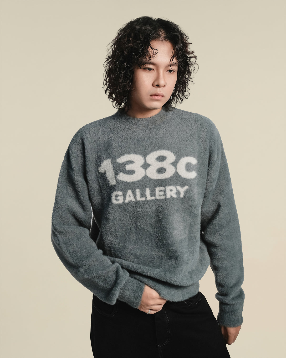 138knitwear / Love Knit Fuzzy Sweater-14