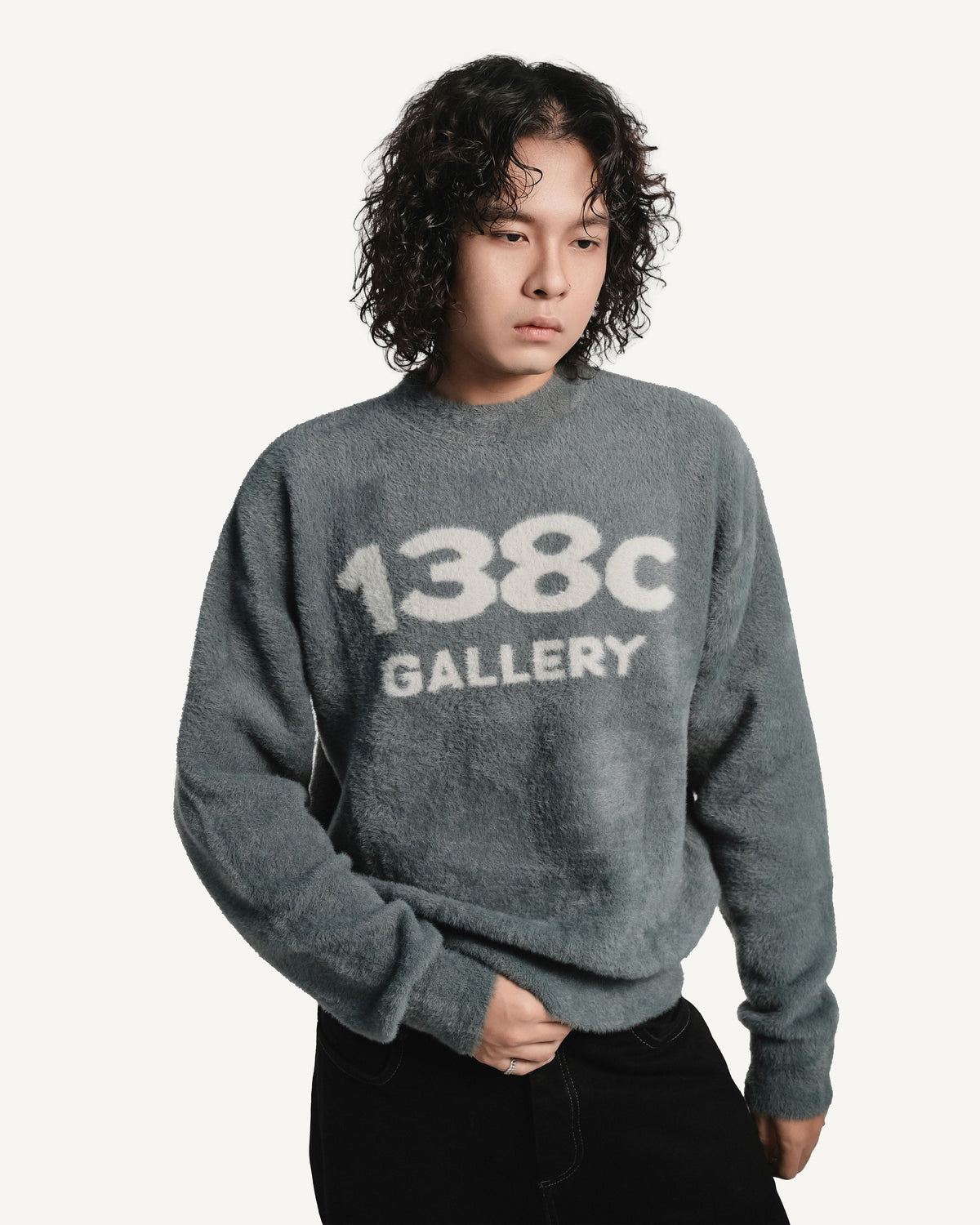 138knitwear / Love Knit Fuzzy Sweater-12