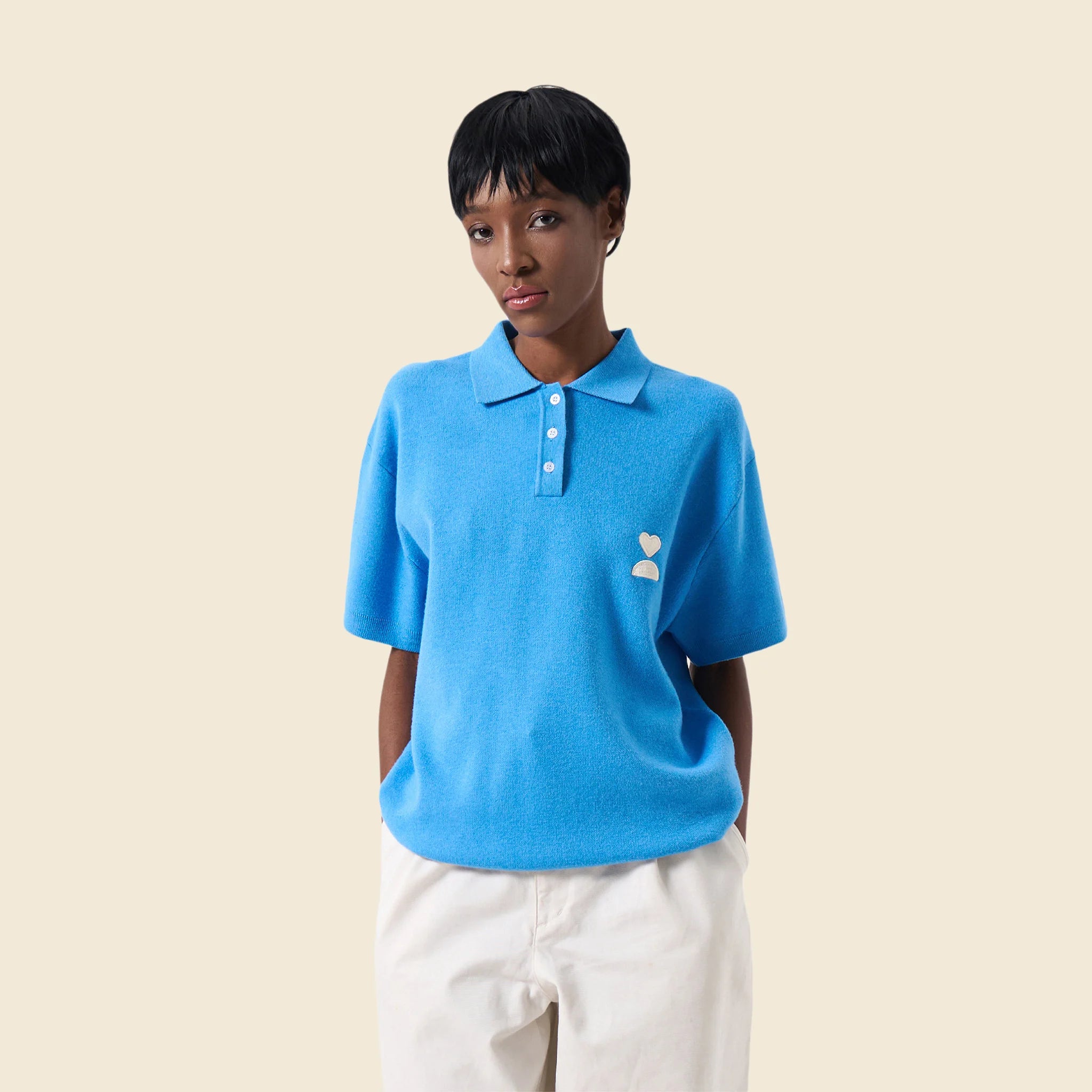 138loveyourself/ Love User Knit Polo T-Shirt-10