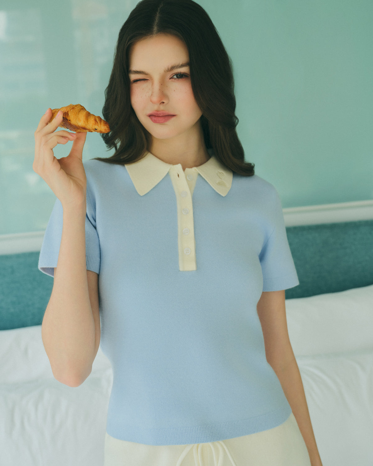 138loveyourself/ Summer 26' Knit Polo T-Shirt