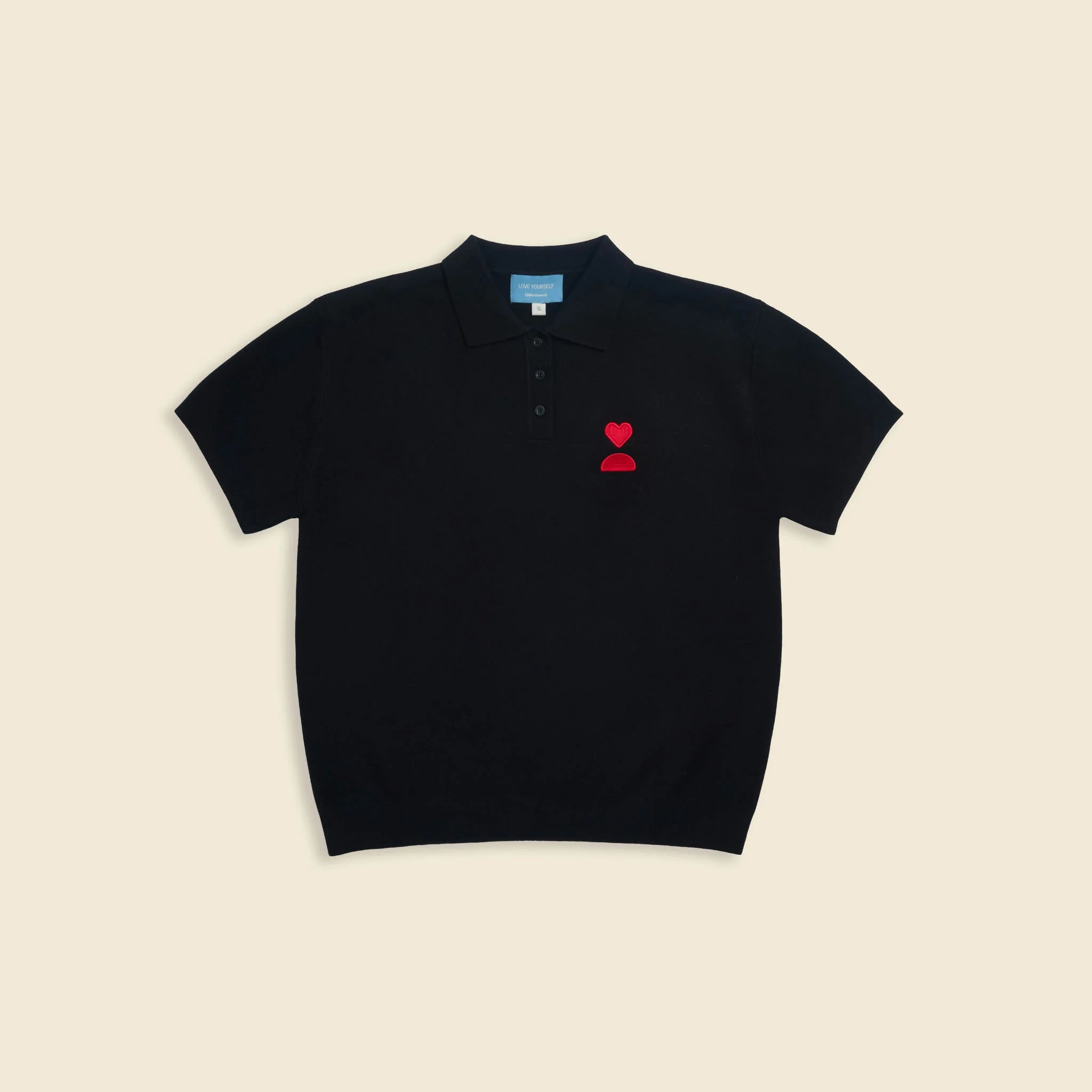 138loveyourself/ Love User Knit Polo T-Shirt-4
