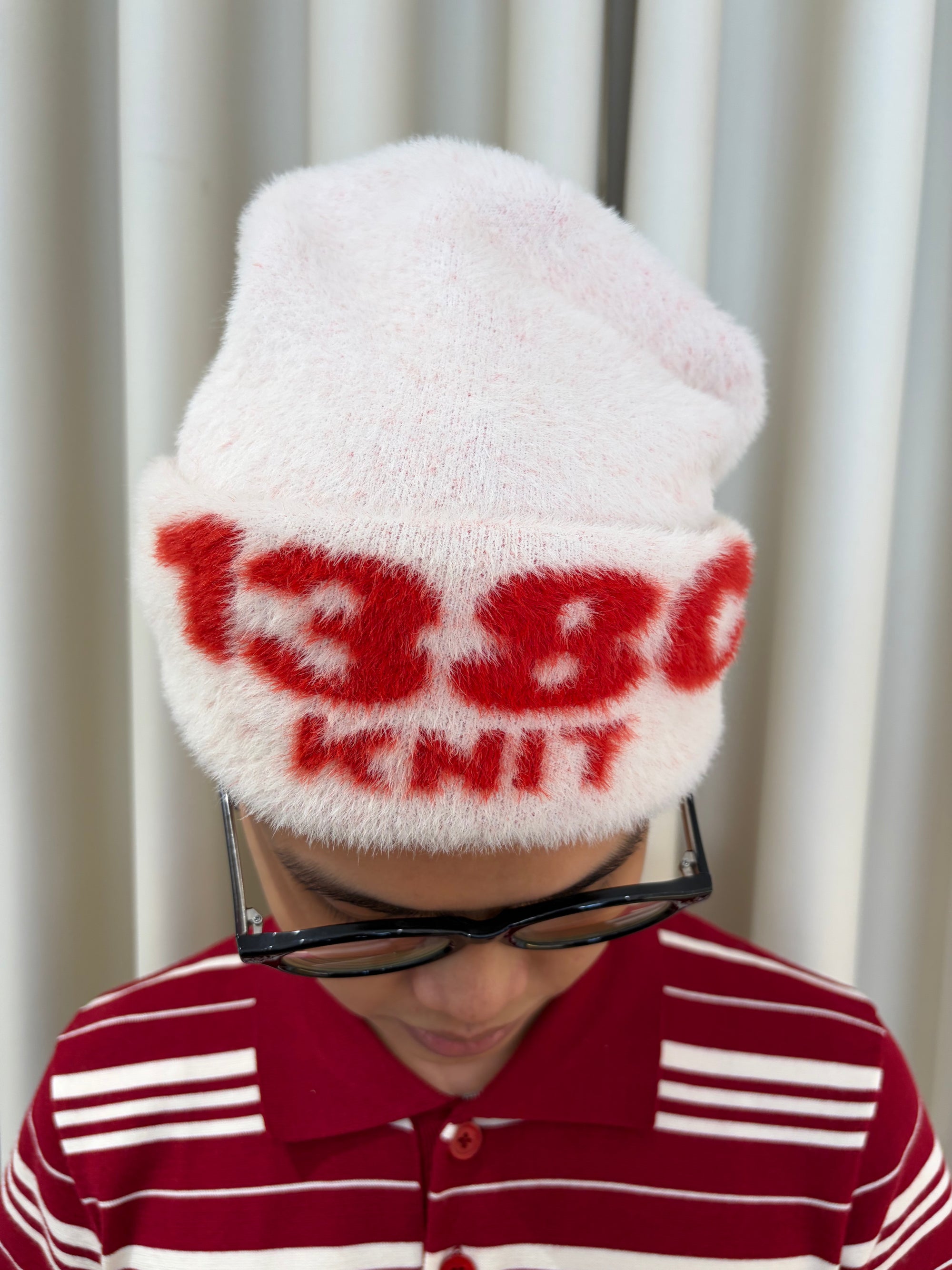 138knitwear / Signature Love Knit Fuzzy Beanie