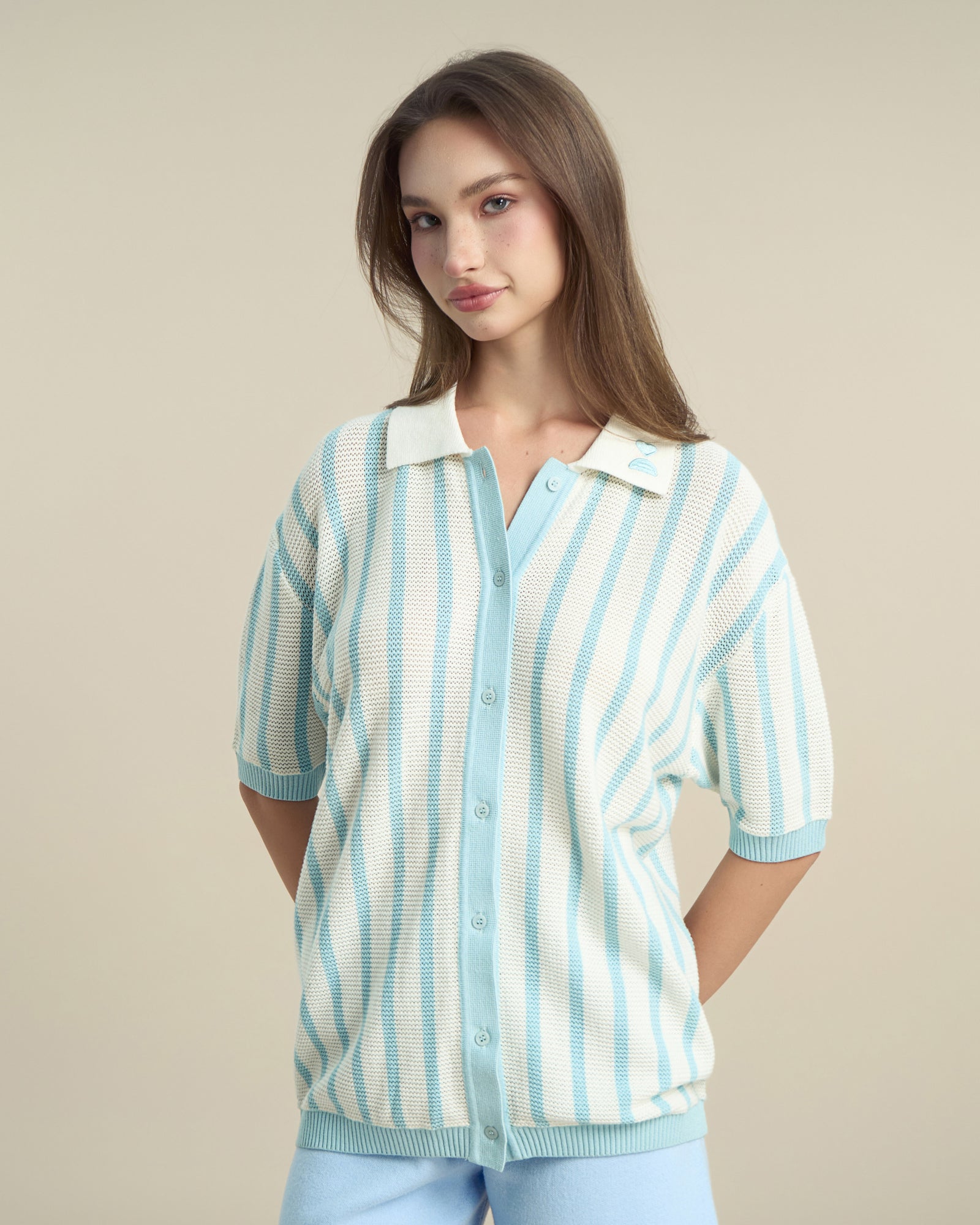 138loveyourself/ Summer 26' Knit Shirt-1