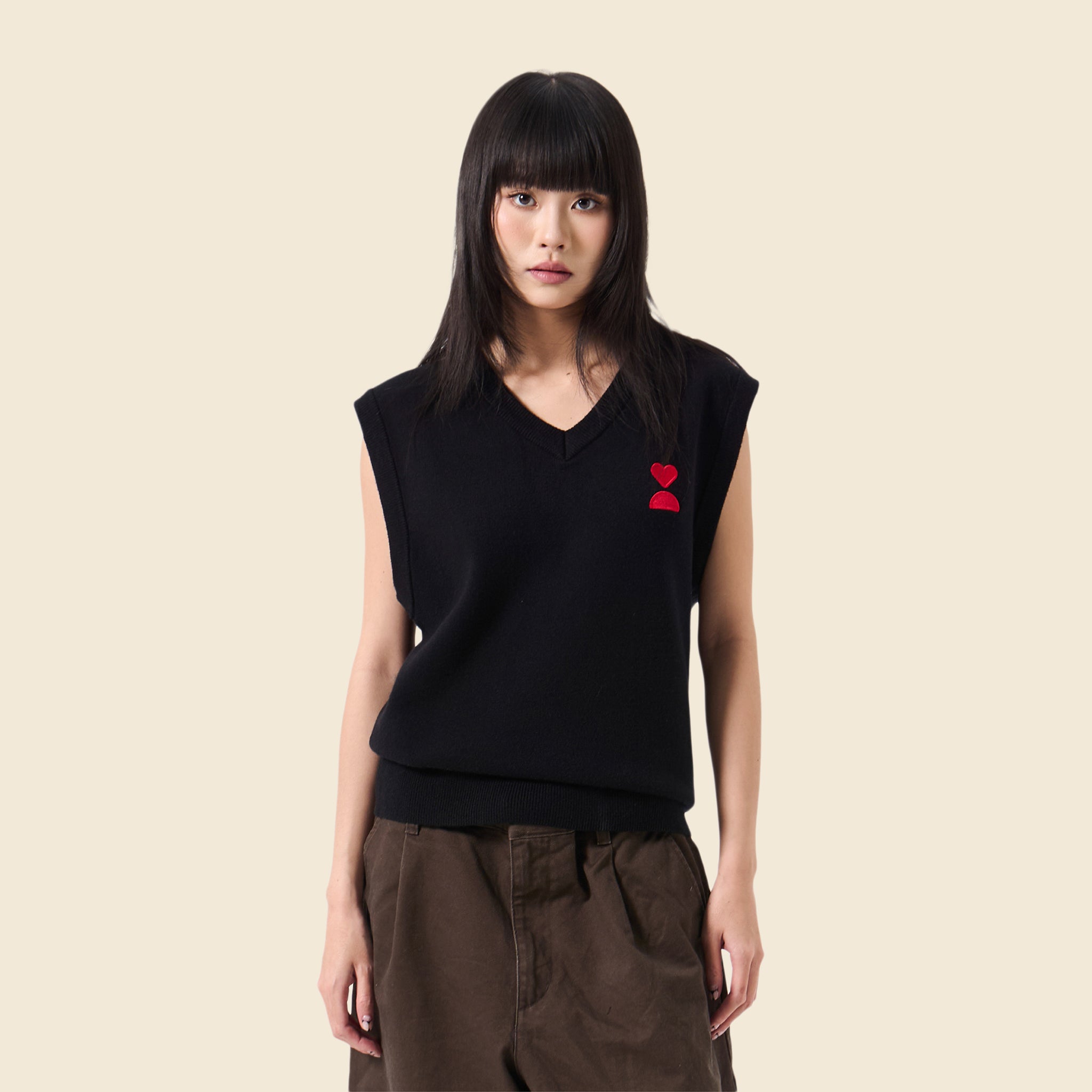138loveyourself/ Love User Knit Gilet Vest-1