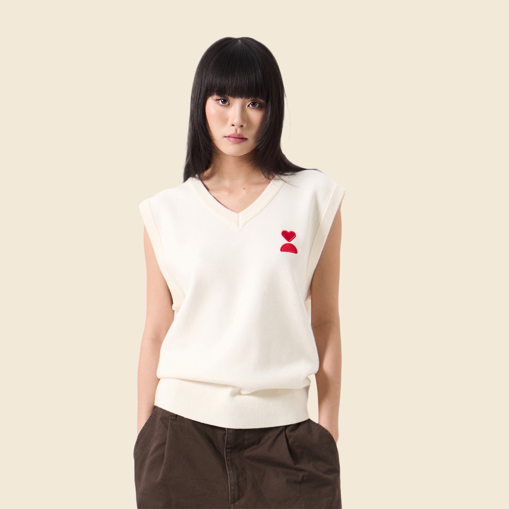 138loveyourself/ Love User Knit Gilet Vest-8