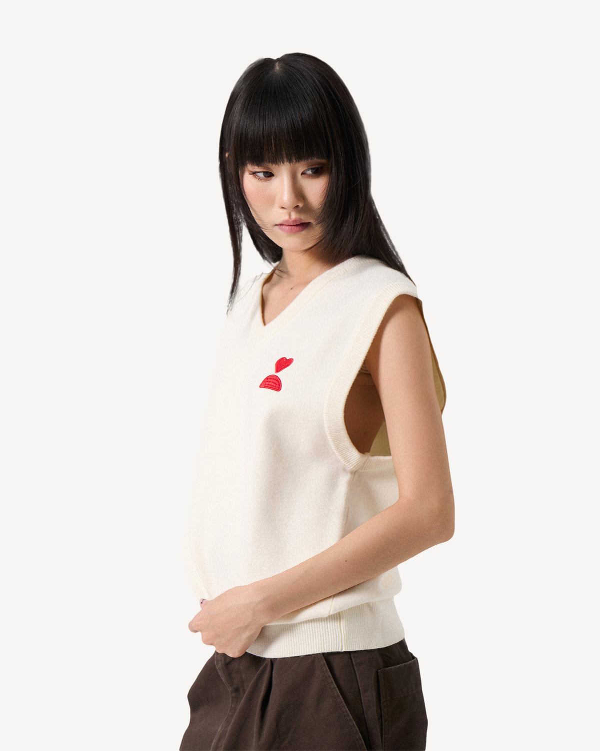138loveyourself/ Love User Knit Gilet Vest-9