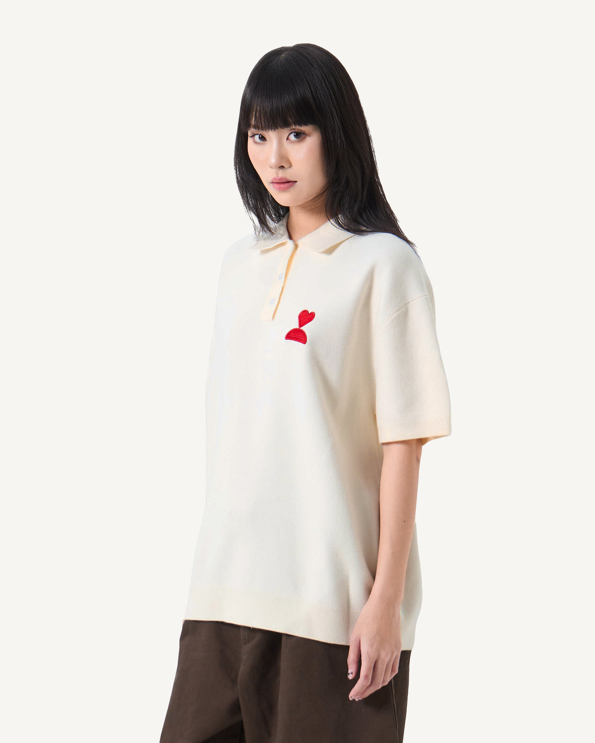 138loveyourself/ Love User Knit Polo T-Shirt-9