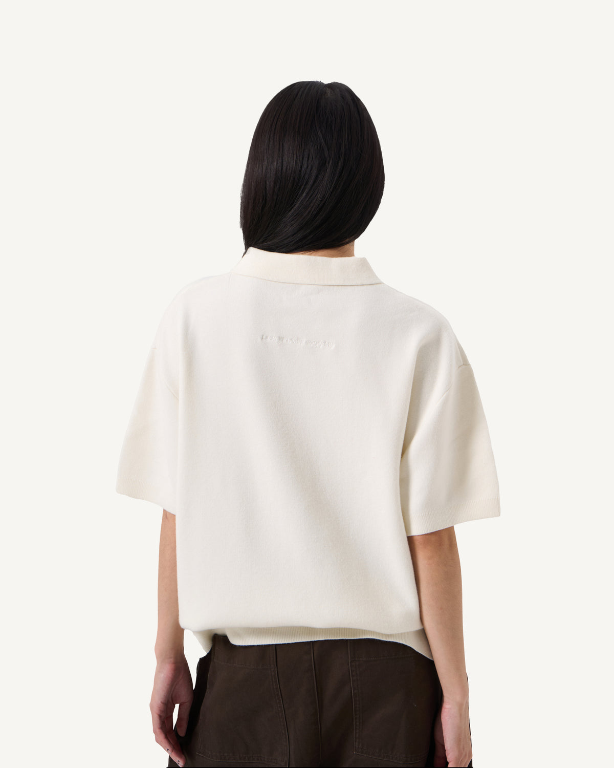 138loveyourself/ Love User Knit Polo T-Shirt-10