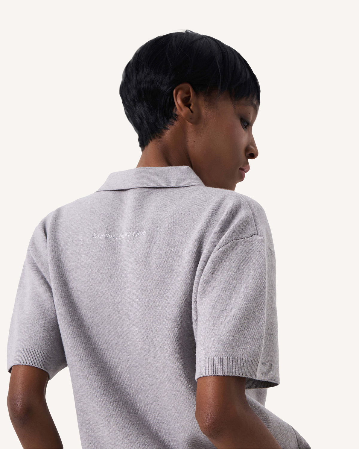 138loveyourself/ Love User Knit Polo T-Shirt-20