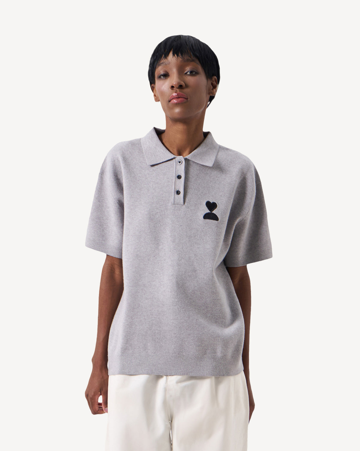 138loveyourself/ Love User Knit Polo T-Shirt-18
