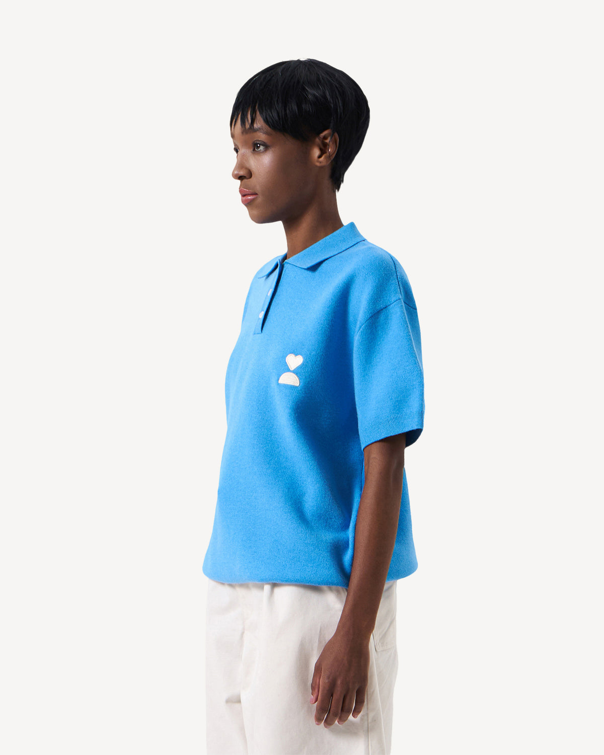 138loveyourself/ Love User Knit Polo T-Shirt-14