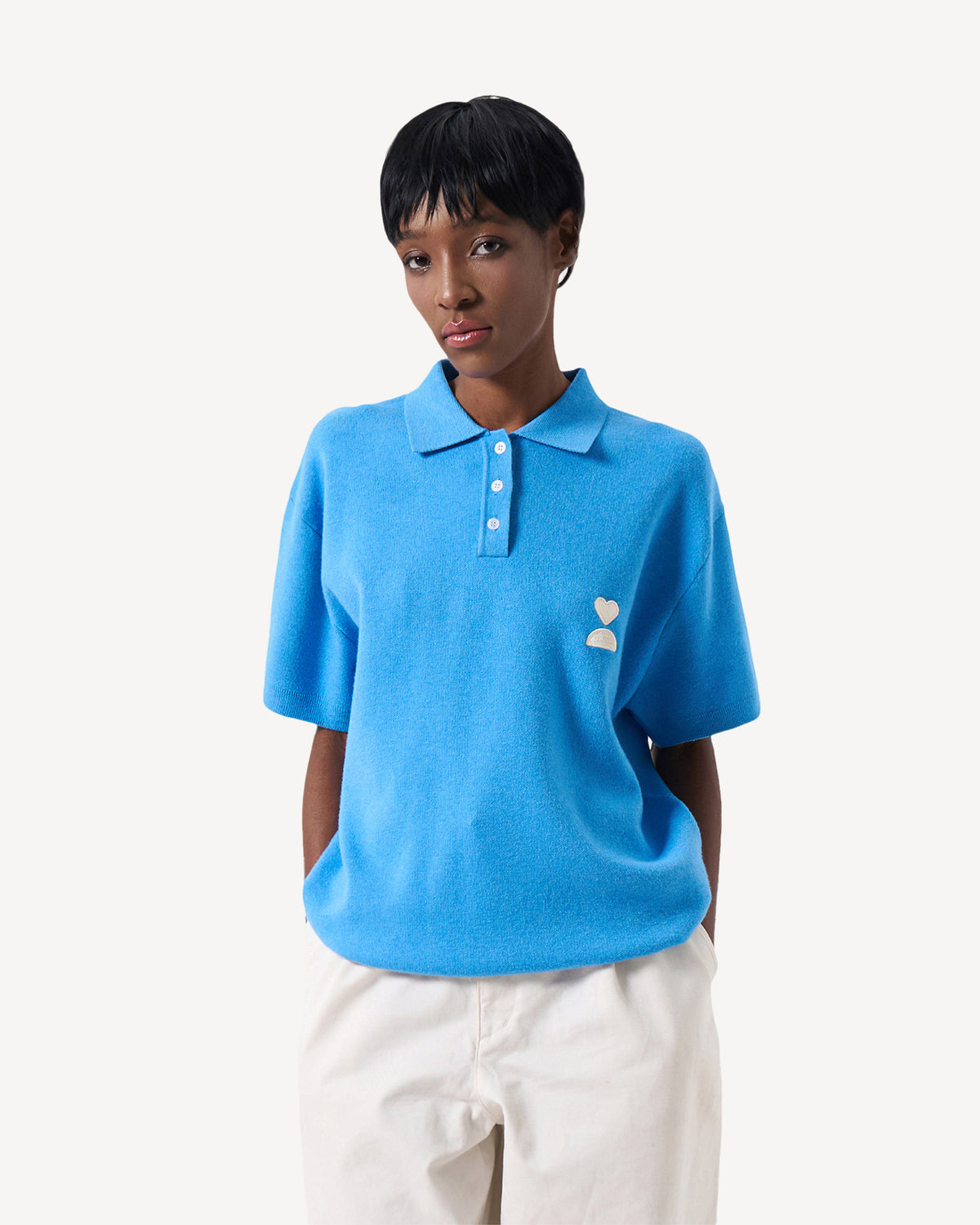 138loveyourself/ Love User Knit Polo T-Shirt-13